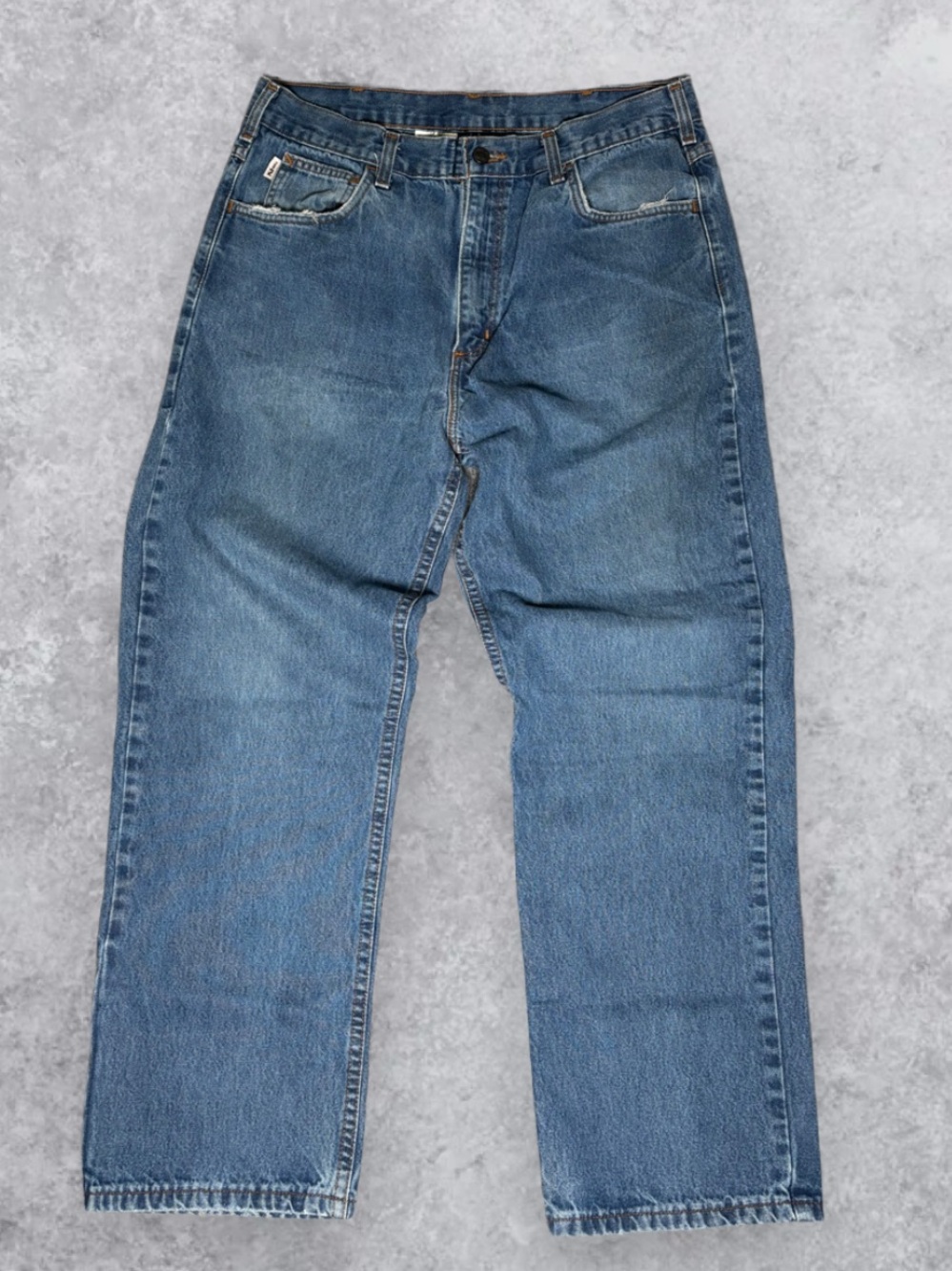Carhartt Flame Resistant Relaxed Fit Denim Work Jeans Medium Wash 36x30